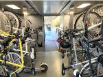 Lots of bikes being stored on Capitol Corridor Train # 524. I took this one between Emeryville and Martinez 